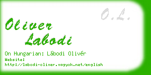 oliver labodi business card