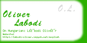 oliver labodi business card